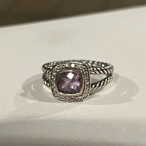 David Yurman Amethyst ‘Albion’ Petite Ring